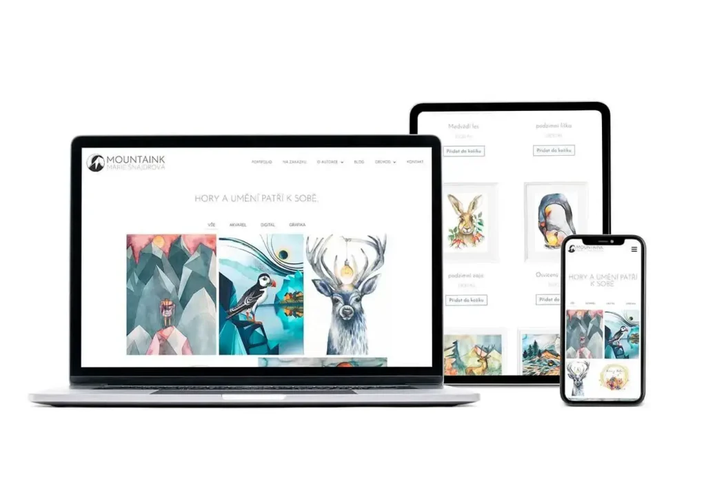 Mountaink web vyrobený od Aim studio web